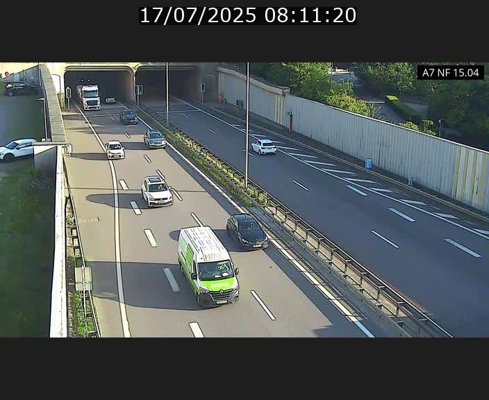 Caméra trafic Luxembourg - A7, Tunnel Mersch, entrée sud, direction Ettelbruck