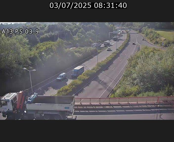 Traffic live webcam Luxembourg Ehlerange - A13 direction Esch-sur-Alzette - BK 6.8