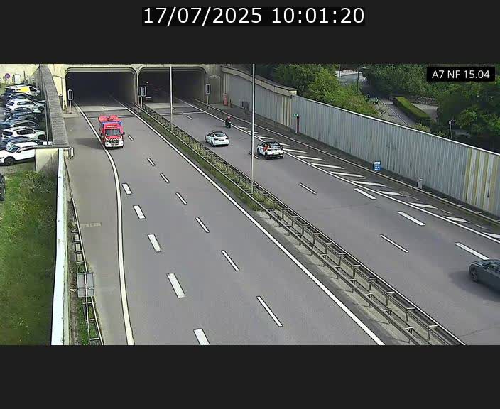 Caméra trafic Luxembourg - A7, Tunnel Mersch, entrée sud, direction Ettelbruck