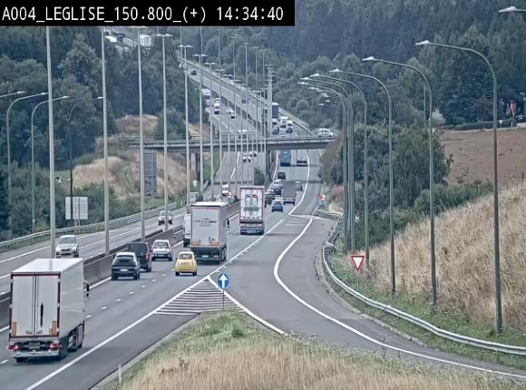 Caméra autoroute Belgique - Côte de Léglise, E411(A4) direction Luxembourg