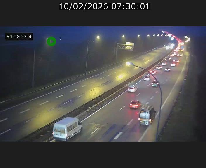Traffic live webcam Luxembourg Flaxweiler - A1 direction Luxembourg - BK 22.4