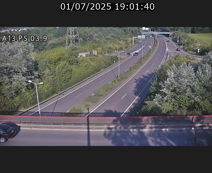 Traffic live webcam Luxembourg Ehlerange - A13 direction Esch-sur-Alzette - BK 6.8