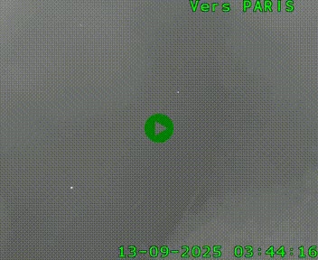 Caméra routière sur l'autoroute A20 au nord de Limoges, à la jonction avec la N520. Vue orientée vers Paris