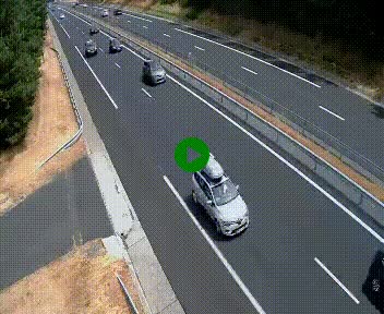 Caméra autoroute A75 à hauteur du col des Issartets en direction de Montpellier