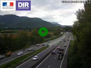 Caméra trafic à Meylan sur la Rocade-Sud de Grenoble en direction d'Aix-en-Provence