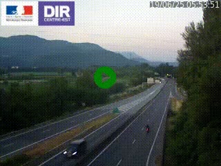 Caméra trafic à Meylan sur la Rocade-Sud de Grenoble en direction d'Aix-en-Provence