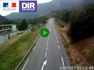 Web cam sur la N90 à Aime, en provenance de Bourg-Saint-Maurice et en direction d'Albertville