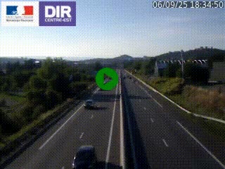Caméra autoroute à Saint-Etienne (Les Littes) à hauteur du Ikea Saint-Etienne sur l'A72 en direction de Roanne