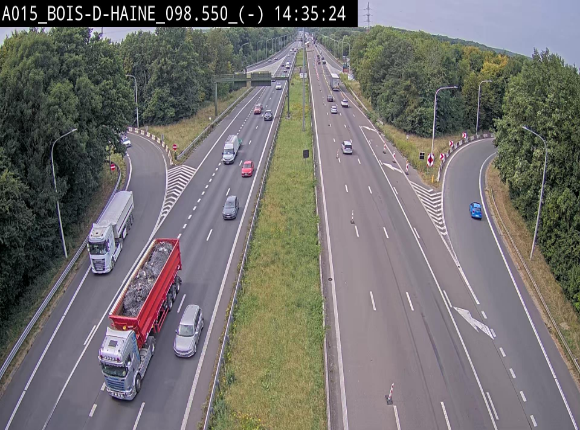 Webcam autoroute Belgique - Bois d'Haine - E42 - BK 98.6