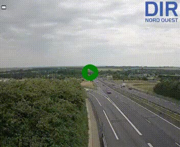 Webcam au début de l'A84 sur le périphérique Ouest de Caen (N814) à hauteur de la sortie 9, Porte de Bretagne