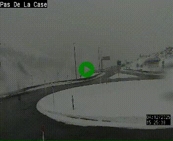 Webcam sur la N22 au niveau du poste frontière entre la France et Andorre à proximité de Pas de la Case à plus de 2000 mètres d'altitude