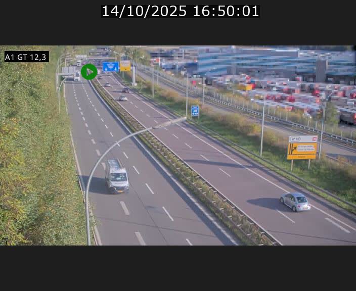 Traffic live webcam Luxembourg Senningerberg - A1 direction Allemagne - BK 12.3