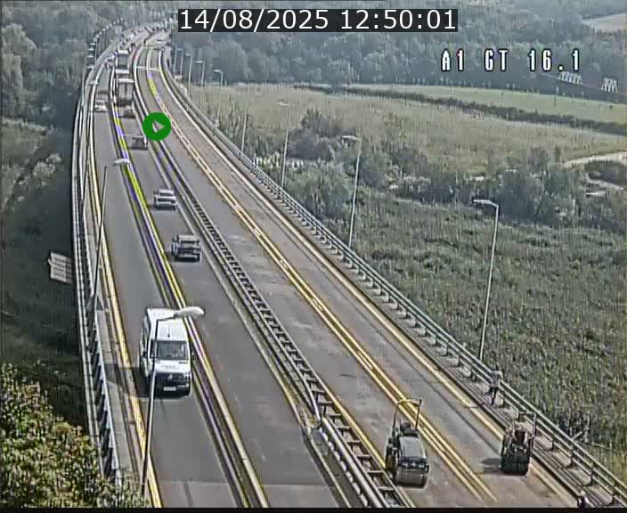 Traffic live webcam Luxembourg Niederanven - A1 direction Allemagne - BK 16.1