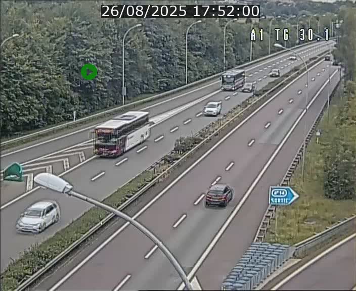 Traffic live webcam Luxembourg Grevenmacher - A1 direction Luxembourg - BK 30.1