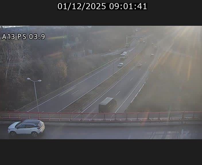 Traffic live webcam Luxembourg Differdange - A13 direction Esch-sur-Alzette - BK 3.9