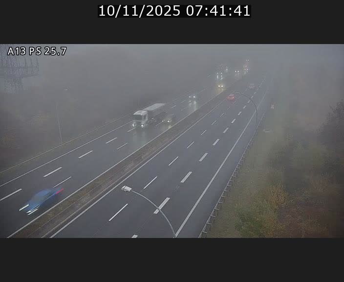 Traffic live webcam Luxembourg Frisange - A13 direction Allemagne - BK 26