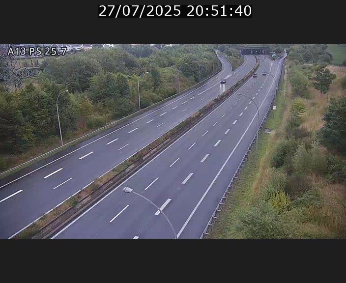 Traffic live webcam Luxembourg Frisange - A13 direction Allemagne - BK 26