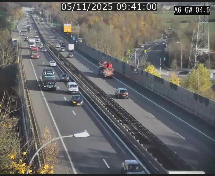 Traffic live webcam Luxembourg Croix de Cessange - A6 - BK 4.9 - direction Belgique