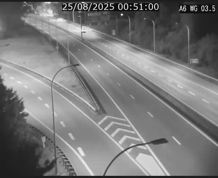 Traffic live webcam Luxembourg - Croix de Cessange - A6 - BK 3.5 - direction France/Allemagne