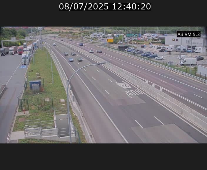 Traffic live webcam Luxembourg Aire de Berchem - A3 - BK 5 - direction France