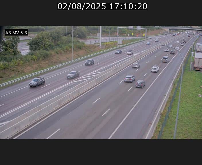 Webcam à l'Aire de Berchem au Luxembourg sur l'A3. Vue orientée vers la France