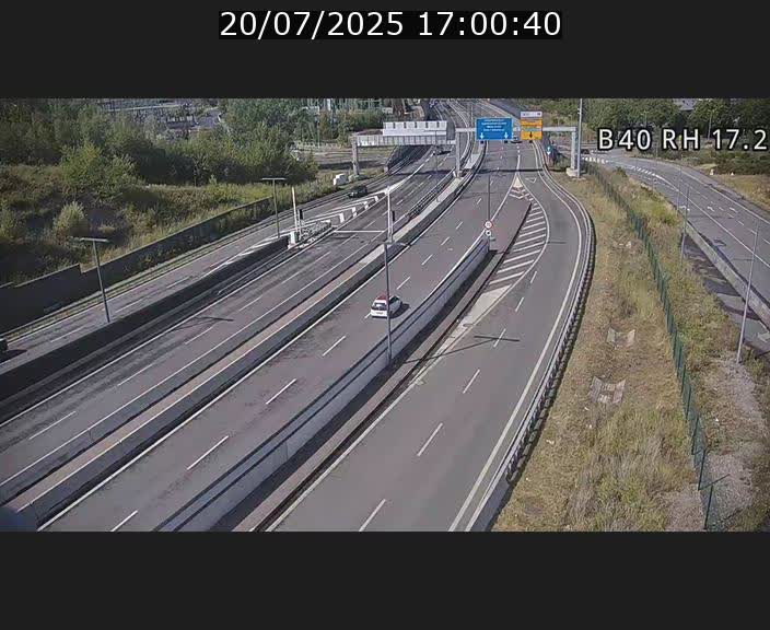 Webcam sur le contournement d'Esch Belval à hauteur de la sortie Université de Luxembourg. Vue orientée vers Luxembourg