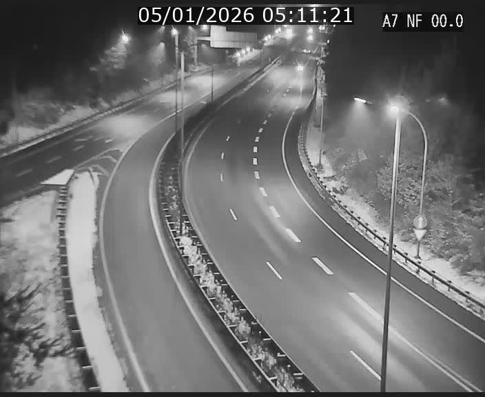 Caméra autoroute Luxembourg A7 - Echangeur A1/A7 Grünewald direction Tunnel Stafelter