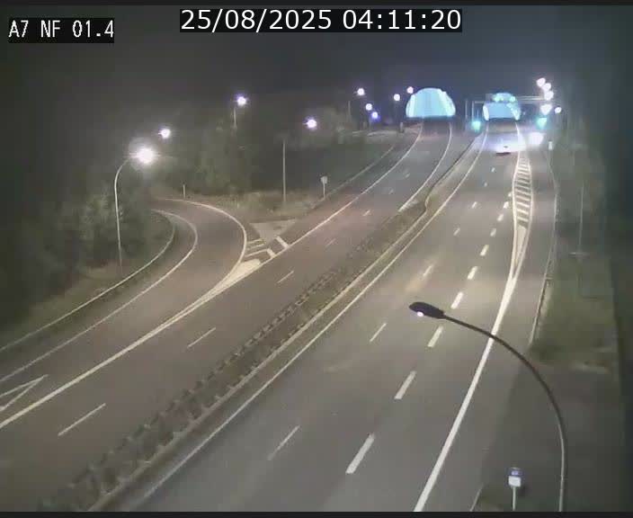 Caméra autoroute Luxembourg A7 - Echangeur Waldhaff - direction Tunnel Stafelter