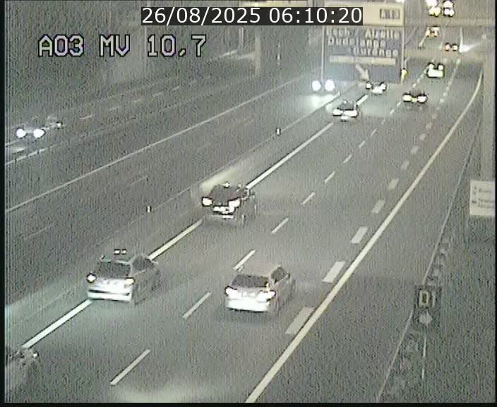 Traffic live webcam Luxembourg Croix de Bettembourg - A3 - BK 10.7 - direction France