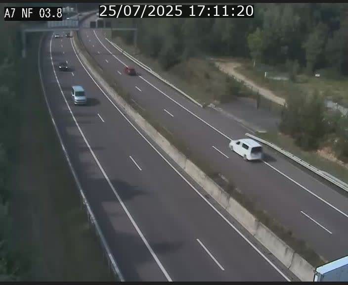 Webcam autoroute A7 au Luxembourg à la sortie du Tunnel Stafelter vers le Nord