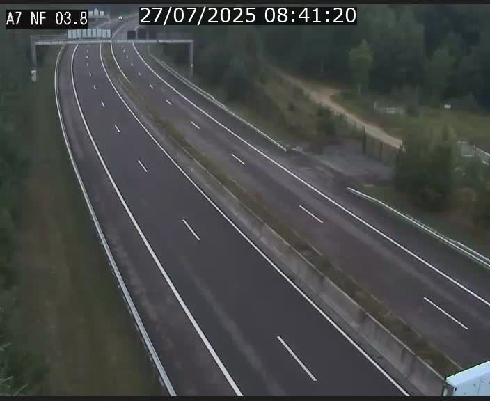 Webcam autoroute A7 au Luxembourg à la sortie du Tunnel Stafelter vers le Nord