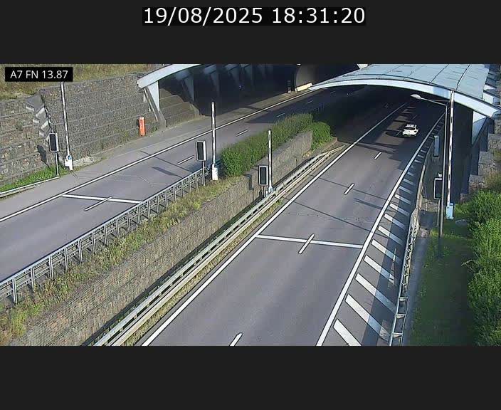 Caméra trafic Luxembourg - A7, Tunnel Gousselerbierg, entrée nord, direction Lorentzweiler