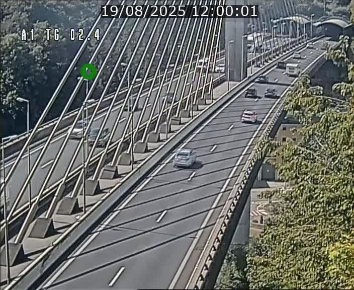 Traffic live webcam Luxembourg Sandweiler - A1 direction Luxembourg-ville - BK 2.4