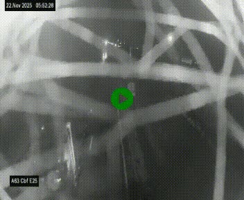 Webcam autoroute A63 en périphérie de Bordeaux au sud-est de la ville, en provenance du bassin d'Arcachon. Vue orientée vers Bordeaux