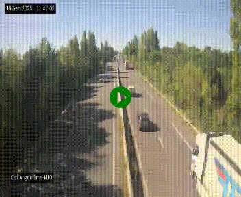 Webcam routière à la fin de la N10, en périphérique ouest d'Angouleme, proche de la jonction avec l'A10