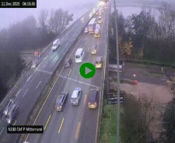Webcam sur le périphérique de Bordeaux à l'est de la ville. Caméra située sur le Pont Mitterand sur la N230