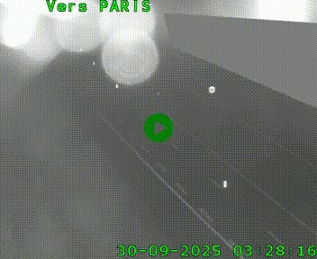 Caméra routière sur l'autoroute A20 à Saint-Pardoux-l'Ortigier, à la jonction avec l'A89. Vue orientée vers Paris