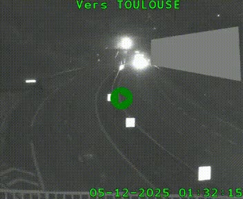 Caméra routière sur l'autoroute A20 à Noailles, en périphérie de Brive-la-Gaillarde. Vue orientée vers Toulouse