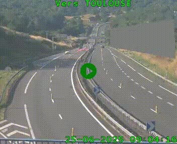 Caméra routière sur l'autoroute A20 à Noailles, en périphérie de Brive-la-Gaillarde. Vue orientée vers Toulouse