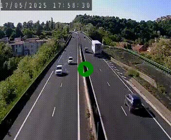 Caméra autoroute A75 à hauteur de Coudes, en direction de Clermont-Ferrand
