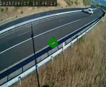Caméra autoroute A75 à hauteur de la sortie 42 (Rodez, Laissac, Aire de l'Auvergne) située sur la commune d'Auberoques, près de Sévérac-le-Château