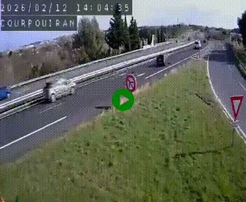 Caméra routière France - N109, Courpouiran - La plaine, en direction de Clermont l'Hérault, à la sortie de Montpellier