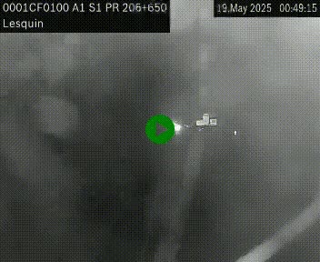 Webcam autoroute A1 à hauteur de Lesquin. Vue orientée vers Lille