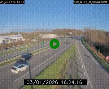 Webcam sur la N165 à hauteur de Hennebont, au nord de Lorient