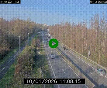Webcam sur le périphérique de Nantes (N844) à hauteur de Porte de la Chapelle, au nord de la ville