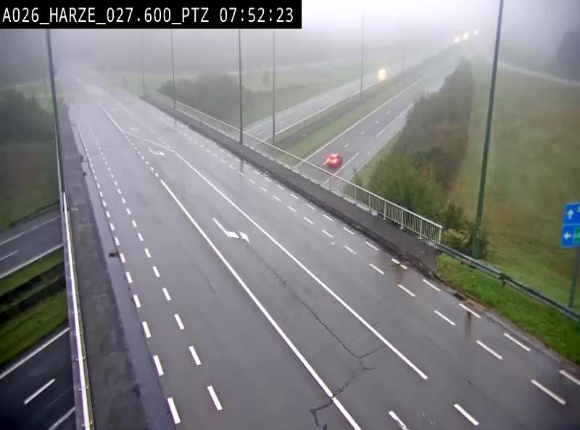 Caméra autoroute Belgique - Sougné-Remouchamps,E25 direction Luxembourg