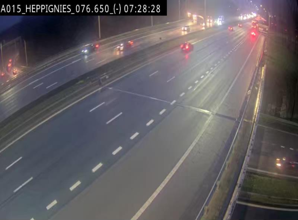 Webcam autoroute Belgique - Heppignies - E42 direction Namur - BK 76.4
