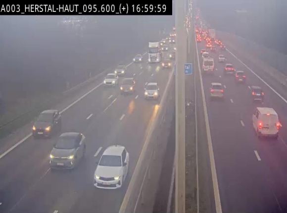 Webcam autoroute Belgique - Herstal - E40 direction Aix-la-Chapelle - BK 97