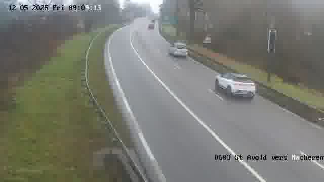 Webcam sur la D603 située à proximité de Saint-Avold. Vue orientée vers Macheren.
