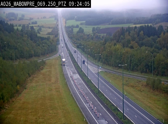 Webcam E25 (A26) à Mabompré. Vue orientée vers Liège